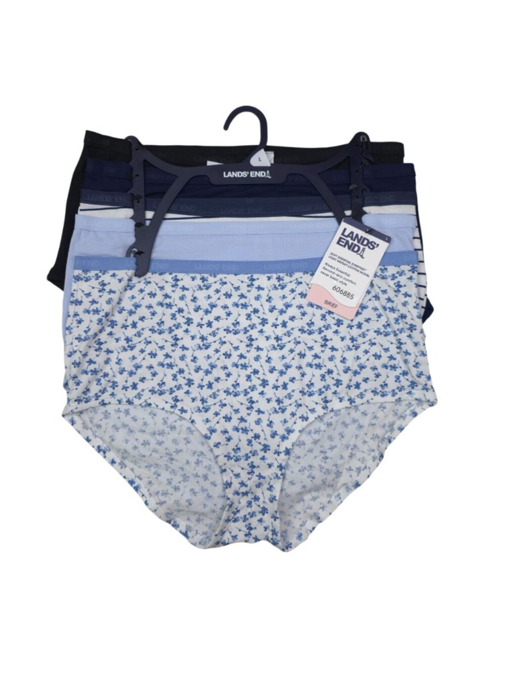 Lands End Womens L Brief Underwear Panties 5-Pack Lightweight Cotton Modal Soft - Picture 13 of 13